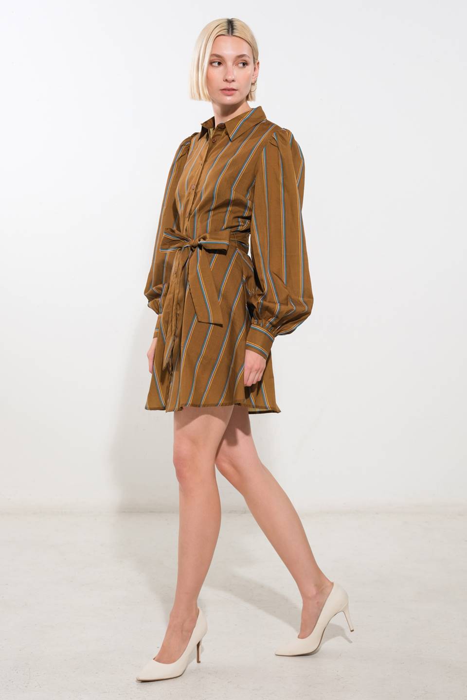 GIVE IT A GO WOVEN MINI DRESS Flying Tomato